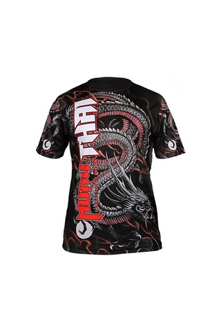 Dosmai Dijital Baskılı Muay Thai Bisiklet Yaka Spor T-shirt Mtt121 Siyah