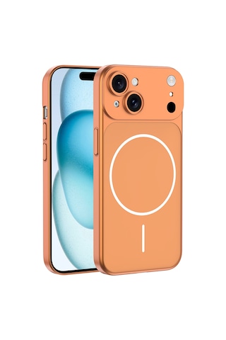 Zore Apple iPhone Uyumlu 14 Kılıf Omsy M-safe Şarj Özellikli Kamera Korumalı Spark Kapak - Mavi