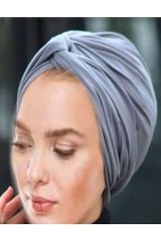 Dış Bone Hazır Geçmeli Tarz Tesettür Gri Hijab Sosyete Bone Süslü Sandy Kumaş Çok Renkli