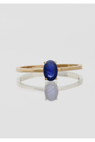 Oval Safir Tektaş Yüzük