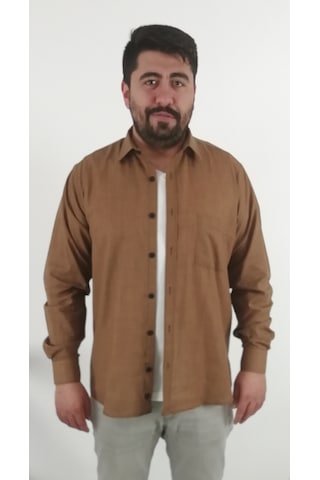 Tousus Regular Fit Pitikareli Vual Erkek Gömlek Kls-4015-tss Kahve