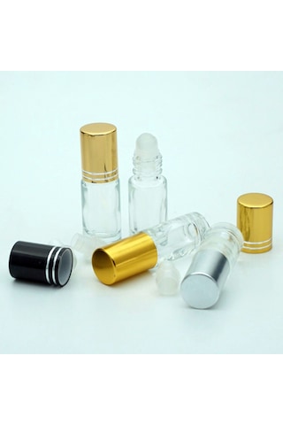 Boş Parfüm Şişesi 3 ML 10 Adet Sarı Kapaklı Roll-on Boş Şişe