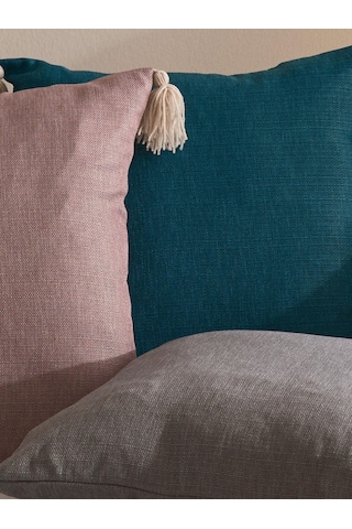 Urban Drift Püskül Detaylı 3'lü Kırlent Kılıf Seti Gri