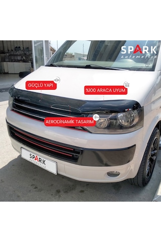 Volkswagen Transporter T5 2009-2014 Yıl Aralığı Uyumlu Kaput Rüzgarlığı 3mm Siyah