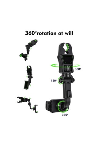 Wezone Abs Malzeme Çok Amaçlı Otomobil Telefon Tutucu, Kolay Kurulum, Yeşil Renk