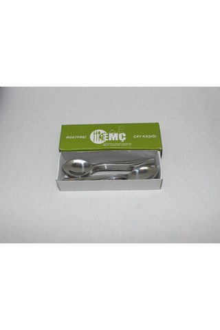 Emç Paslanmaz Çelik 1.50 MM Saray Model Çay Kaşığı Yeşil Kutu Yeşil