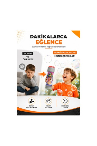 Bum Bum Köpük Balon Oyuncağı 36'lı Set Çocuklar İçin Sabun Baloncuk Oyuncağı