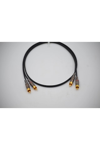 Amfi Rca Kablosu 2 Metre - El Yapımı %100 Bakır Anfi Rca Ses Kablosu - 2 Metre