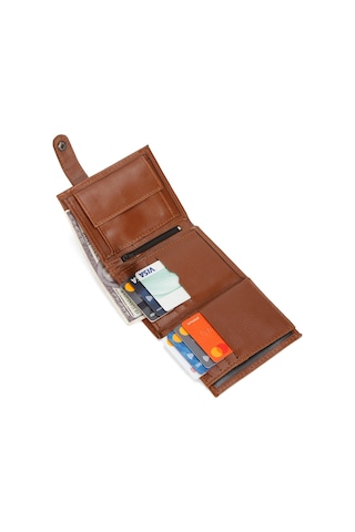 Tuldar Erkek Deri Bozuk Para Hazneli Kartlık Cüzdan 10x12cm Tul515 - Taba Taba