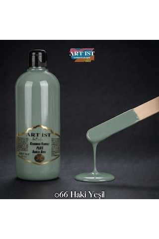Kendinden Vernikli Plus Vernikli Akrilik Boyalar - 066 Haki Yeşil Ahşap, Taş Tozu, Hobi, Dıy