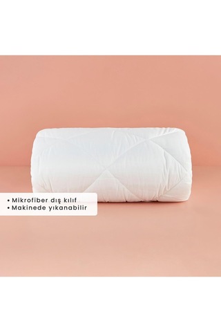 %100 Microfiber Tek Kişilik Yorgan, Beyaz, 155 X 215 Çok Renkli