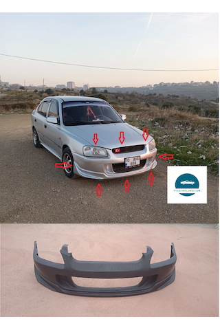 Hyundai Accent Milenyum Ön Tampon Modifiyeli Boyasız Ham Siyah Fiberclass