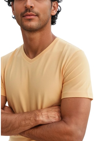Arma Ar-ma Erkek V Yaka Tişört Baskisiz Basic Örme Kumaş Regular Fit %100 Pamuk 30/1 Penye Süprem Y31364408102 Pembe-p1