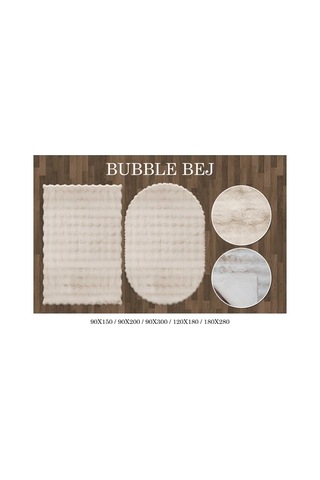 Yetiş Halı Bubble Premium Pelüş Bej