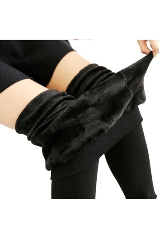 Bayan Içi Peluşlu Kışlık Termal Tayt Içlik Siyah Kadın Karışık