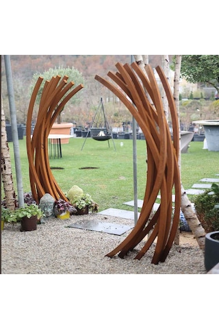 Corten Dekoratif Bahçe Heykeli
