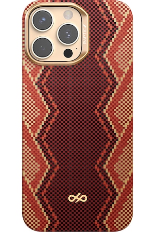 Apple Uyumlu iPhone 16 Pro Kılıf M-safe Şarj Özellikli Raptic Aramid Skin Bionic Serisi Kapak Kırmızı