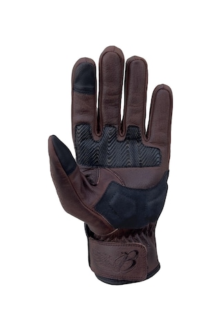 The Biker Jeans Hammer Brown Korumalı Motosiklet Deri Eldiveni