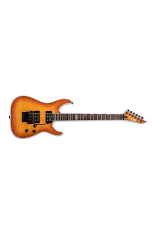 Ltd Mh-230 Qm Fr Quilted Maple W/ Floyd Rose - Limited Edition Amber Sunburst Elektro Gitar