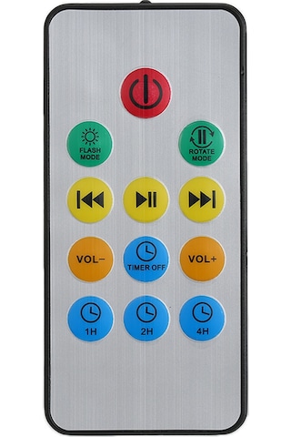 Gajeena Siyah Renkli Kumandalı Deniz Dalgaları Projeksiyon Lambası - Usb Çok Renkli Starry Night Işıklı Hoparlörlü Dinlenme Atmosferi Oluşturucu