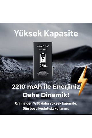 Morfide Apple Uyumlu iPhone Se 2020 2. Nesil 2210mah Batarya