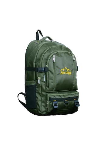 Strong Bag Strong 17-18.4 İnch Laptop Bölmeli Büyük Boy Sırt Çantası ,dağcı Çantası,seyahat Kamp Çantası Haki Yeşil