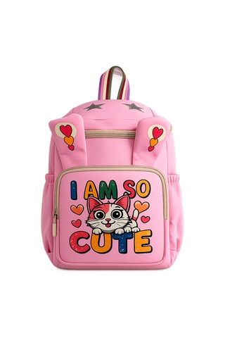 Ls-5170 Kız Çocuk Ana Okul Çantası Okul Çantası Pembe Sarı