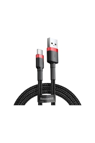 Moly Android Uyumlu Type-c 3.0a Usb Şarj Kablosu 3m Kırmızı Siyah Hızlı Şarj