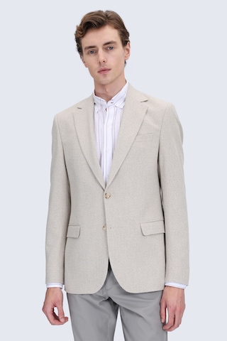 Hatemoğlu Bej Comfort Fit Mono Yaka Klasik Ceket