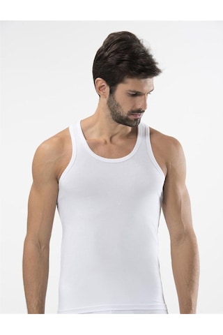Türen 171 Likralı Spor Erkek Atlet-beyaz Beyaz