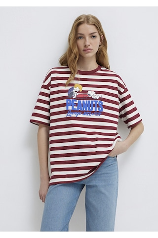 Mavi - Snoopy Baskılı Bordo Tişört 1614057-91577 Bordo