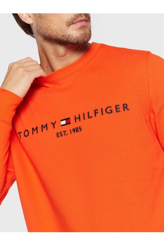 Tommy Hilfiger Sıfır Yaka Sweatshirt Turuncu
