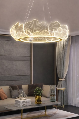 Paris Model Gold Kaplama 3 Renk Metal Salon Mutfak Oturma Yatak Odası Modern Led Sarkıt Avize Gold