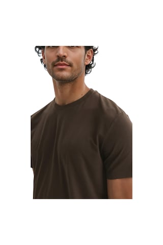 Ar-ma Erkek Bisiklet Yaka Tişört Baskisiz Basic Örme Kumaş Regular Fit %100 Pamuk 30/1 Penye Süprem Y31344408002 Kahverengi-k9