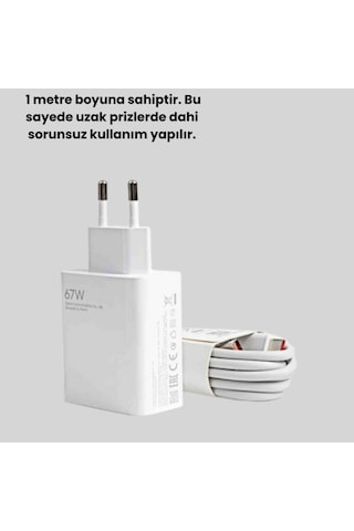 Huawei P30 P40 Mate 20 Pro Uyumlu 67w Type-c Hızlı Şarj Adaptörü Ve Lightning Kablo