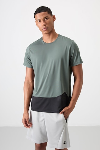 Tommy Life Haki Polyester Nefes Alan Dokulu İnce Esnek Standart Fit Erkek Performans T-shirt - 88383 Haki