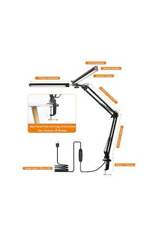 Neoglint D C5v 2a 24w 120led'ler Kelepçeli Salıncak Siyah