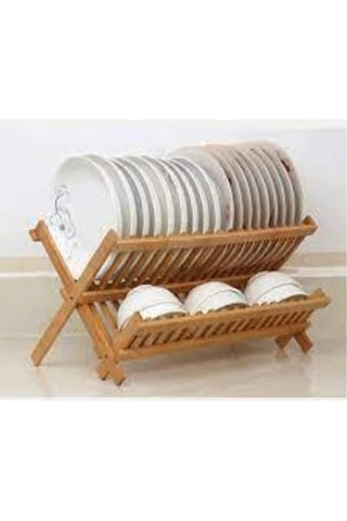 Bambu Bulaşık Sepeti Bambu Tabaklık Bulaşıklık 42 Cm Bambu Bulaşık Sepeti Bambu Tabaklık Fma202157 Çok Renkli