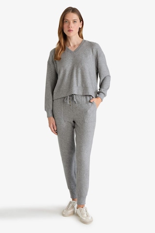 Defacto Pijama Takımı Regular Fit Velur Uzun Kollu Üst Uzun Alt-fall İn Love F3615ax25auar188 Antrasit