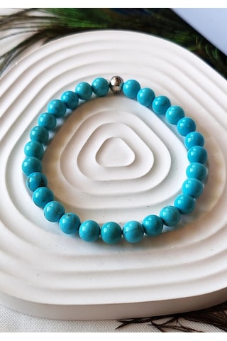 Turkuaz Doğal Taş Bileklik 6mm Negatif Enerjiden Korur