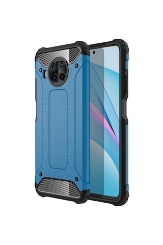 Ekılıf - Xiaomi Redmi Note 9 Pro 5g Uyumlu - Kılıf Çift Katman Zırh Tank Crash Military Kapak - Siyah