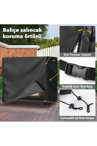 Haegs Bahçe Salıncak Koruma Örtüsü Üç Kişilik Tenteli Hamak Bahçe Salıncağı Koruma Kılıfı Su Geçirmez Br Çok Renkli