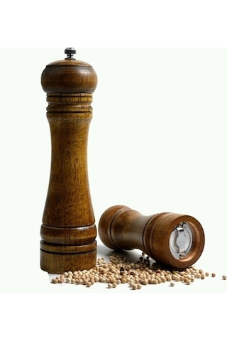 Pazly 10'' Ahşap Biber Tuz Değirmeni, Klasik Müller, Mükemmel Öğütücü Kahverengi