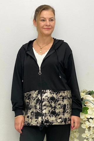 Mia Butik Kadın Siyah Varak Baskı Tasarımlı Takım Siyah