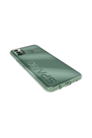 Tecno Spark 7t Kılıf Tchs Süper Silikon Kapak - Renksiz Renksiz