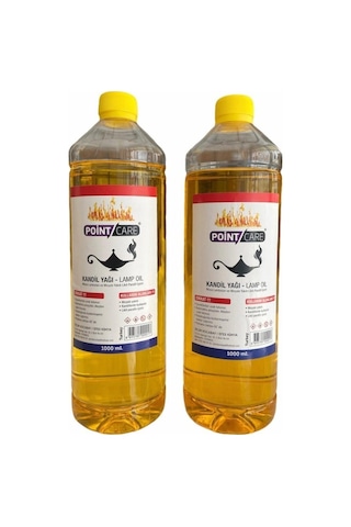 2 Adet 1 Litre Sarı Kandil Yağı Kokusuz Dumansız İç Mekan 2 Lt Sarı