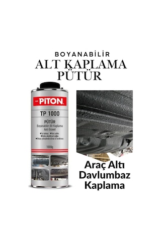 Pütür 1000 Gram 1 Kg Araç Araba Çamurluk Taş Darbe Koruma Su Tutmaz Ses Yalıtım Boyanabilir Kaplama. Siyah Siyah