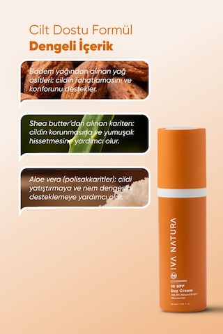 Iva Natura Organik SPF 10 Nemlendirici Gündüz Kremi 50 ML