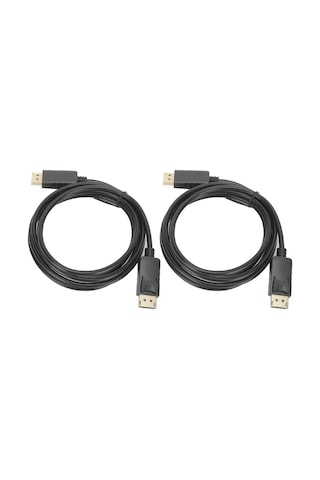 Mufunye 2 Adet 1.8m Dp Erkek-erkek Kablosu, Nikel Kaplı, Ekran Yayınlama, Monitör Genişletme, Kaliteli Görüntü Ve Ses