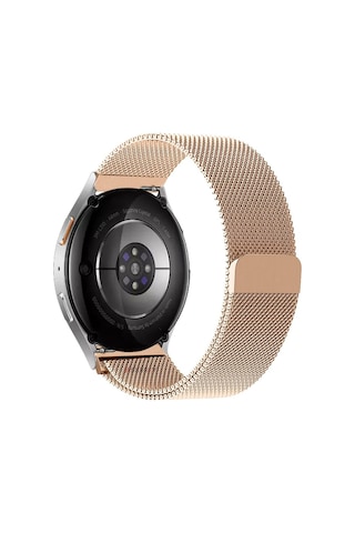Galaxy Watch 6 / 5 / 4 Fe Uyumlu Manyetik Milanese Metal Kordon 40-47mm Rose